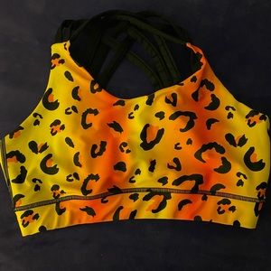 Tikiboo Sports Bra - Neon Leopard Print